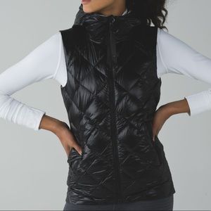 Lululemon The Fluffiest Vest Black Ziggy Snake